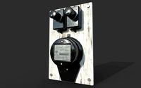 vintage russian electrical panel with electricity meter