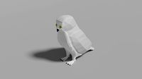 cartoon snowy owl