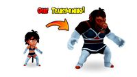 gine transforming into oozaru