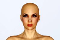 realistic female base - low poly pbr