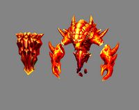 cartoon summon monster - flame demon - fire demon