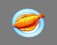 cartoon food-braised fish