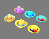 cartoon beach hats