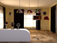 lamp collection stained glass chrome