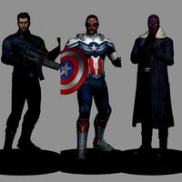 falcon and the winter soldier pack x 3 low poly