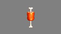 cartoon chicken drumstick - chicken thigh - small