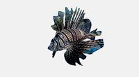 Low Poly Lionfish Rigged With Realistic Texture