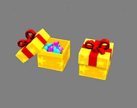 cartoon diamond gift box - gem gift box