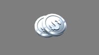 cartoon silver coin