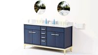Beatrice Double Sink Navy Blue Bath Vanity