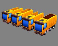 cartoon truck - engineering truck