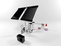 heating instalation with heat pump and solar system