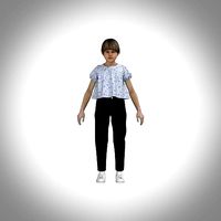 kid girls dress and denim pant