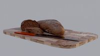 Cutting Board with Bread