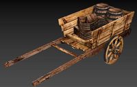 Medieval Wooden Cart