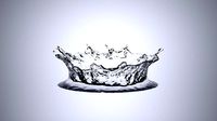 3D water splash effect