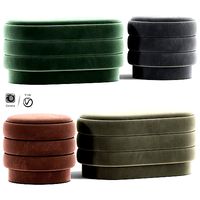 Sofia Ribbed Ottoman Pouf Collection