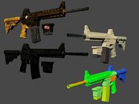 Low poly AR-15 military Gun