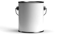 Quart paint can with metal handle