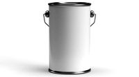 Quart paint can with metal handle