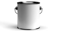 Quart paint can with metal handle