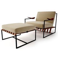Annette Armchair and Ottoman by Jorge Zalszupin