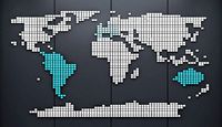 World Map Wall Art Pin