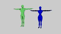 humanoids made in blender