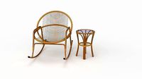 Bamboo Rocking Chair and Table