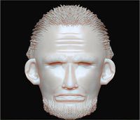 Old man head sculpting
