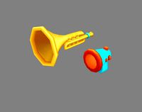cartoon megaphone - horn trumpet