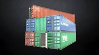 shipping container - low poly