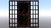 rusty gate with bars