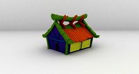 stylized hut