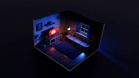 isometric living room