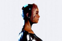 female robot pbr fully rigged