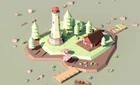 c4d lowpoly ing and rendering