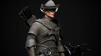dark fantasy archer - game ready