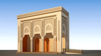 3d entrance mosque
