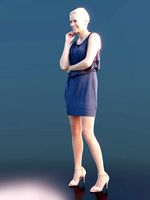 ina 10057 - standing business woman low-poly