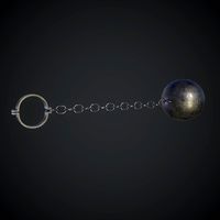 medieval shackles low-poly