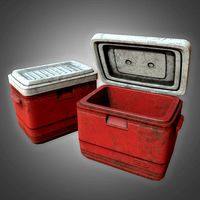 gen - old plastic cooler - pbr game ready low-poly