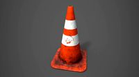 traffic cone low-poly