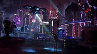 c4d octane render cyberpunk city skyscrapers hud robot airplane japan hongkong cbd building future