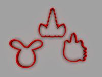 cookie cutter unicorns and rabbit pack