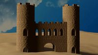 a castle in the desert