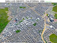 san luis obispo city california usa 20km