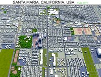 santa maria city california usa 20km