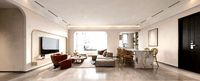 modern living room and dining room