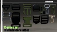 15-piece set fasteners for clothes
